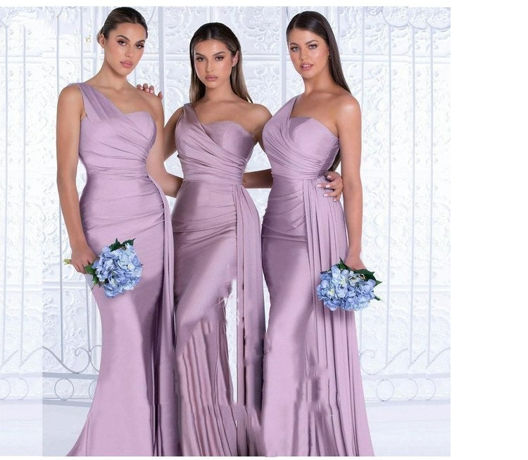 One Shoulder Elegant Wedding Bridesmaid Dresses