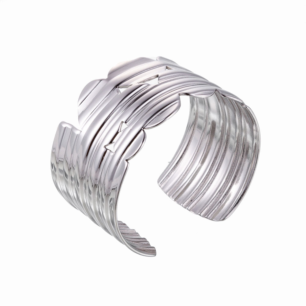 Bohemian Vintage Titanium Steel Bracelet - Art Deco Statement Jewelry