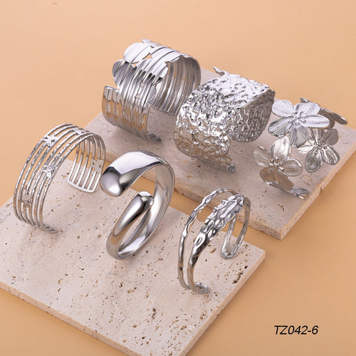 Bohemian Vintage Titanium Steel Bracelet - Art Deco Statement Jewelry