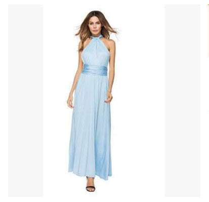 Floor-Length Summer Backless Bandage Multiway Bridesmaids Maxi Dress