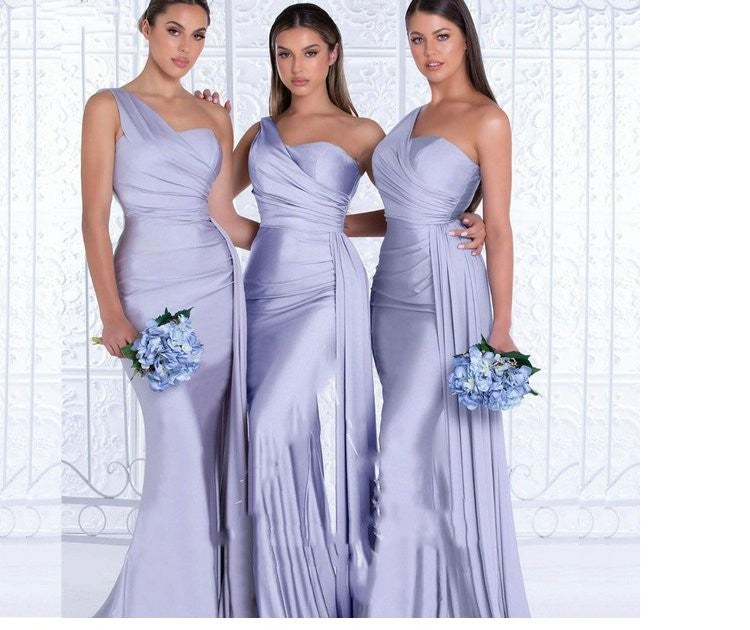 One Shoulder Elegant Wedding Bridesmaid Dresses