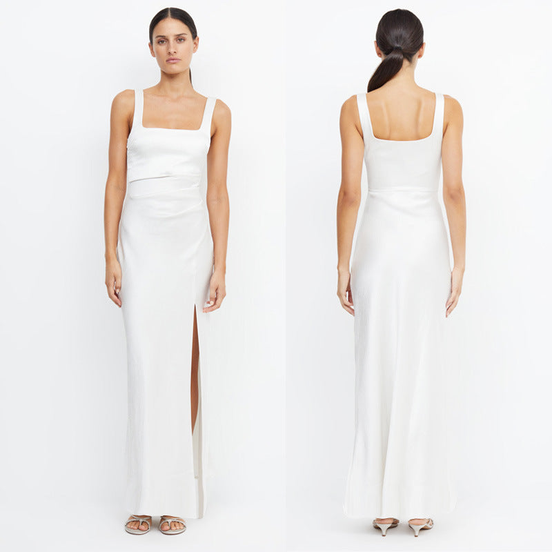 Satin Bridesmaid White High-grade Dresses