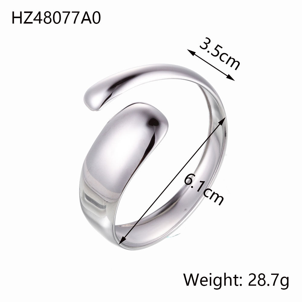 Bohemian Vintage Titanium Steel Bracelet - Art Deco Statement Jewelry