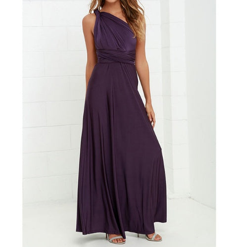 Floor-Length Summer Backless Bandage Multiway Bridesmaids Maxi Dress