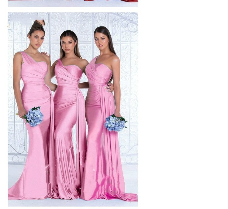 One Shoulder Elegant Wedding Bridesmaid Dresses