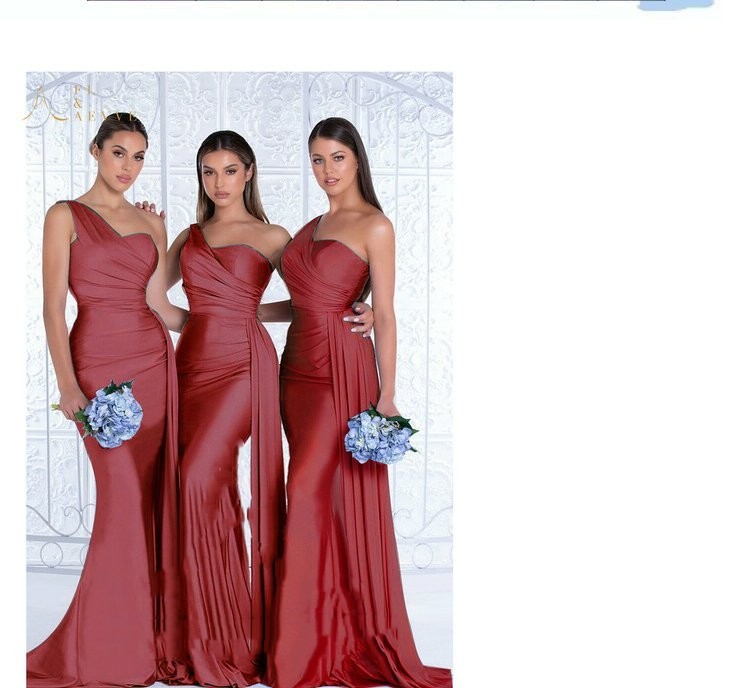 One Shoulder Elegant Wedding Bridesmaid Dresses
