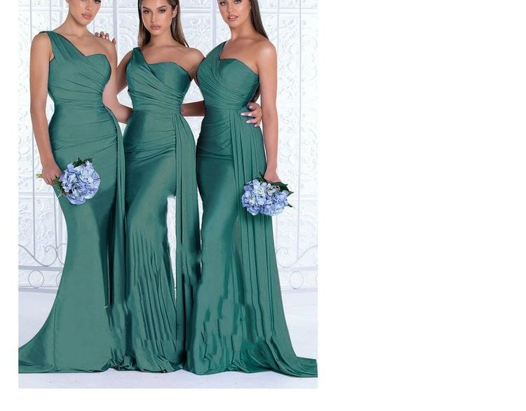 One Shoulder Elegant Wedding Bridesmaid Dresses
