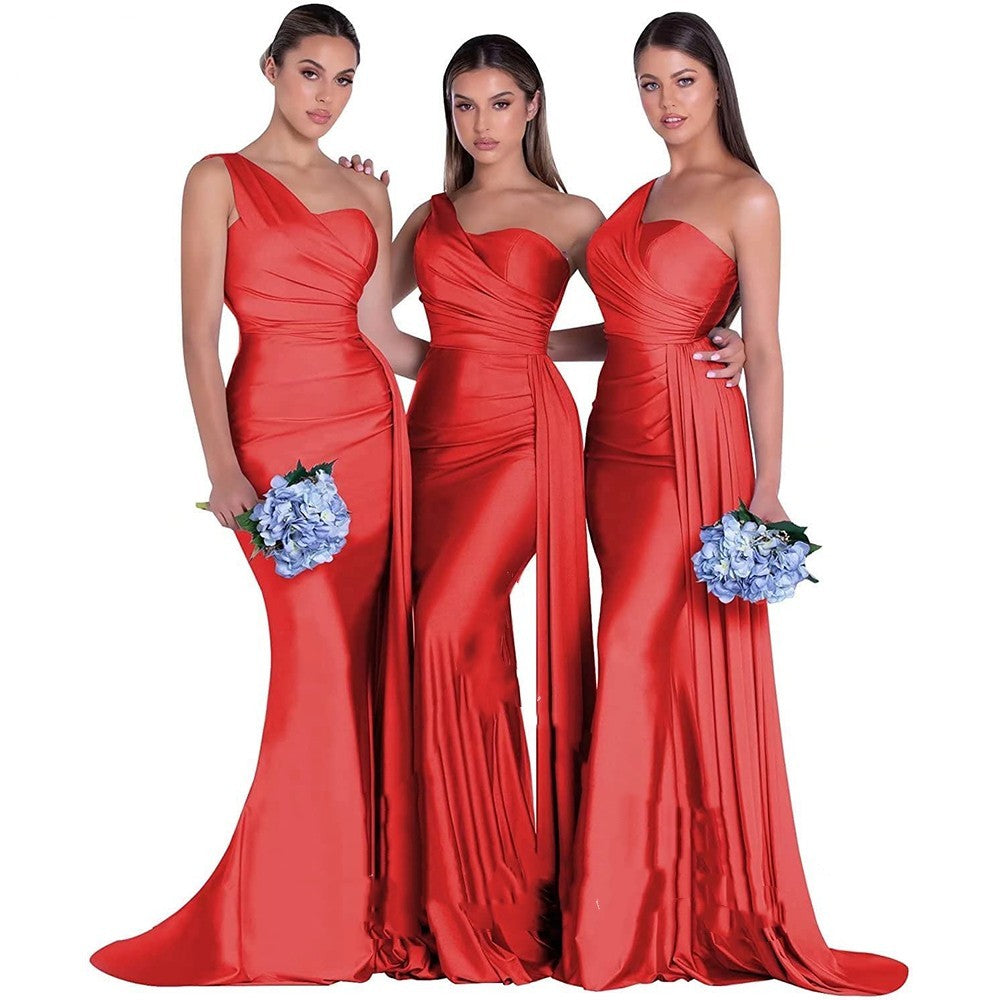 One Shoulder Elegant Wedding Bridesmaid Dresses