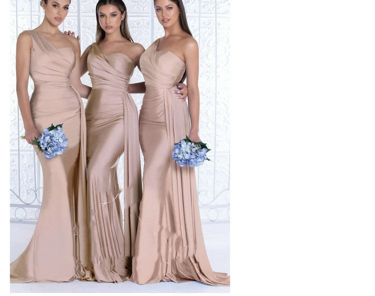 One Shoulder Elegant Wedding Bridesmaid Dresses