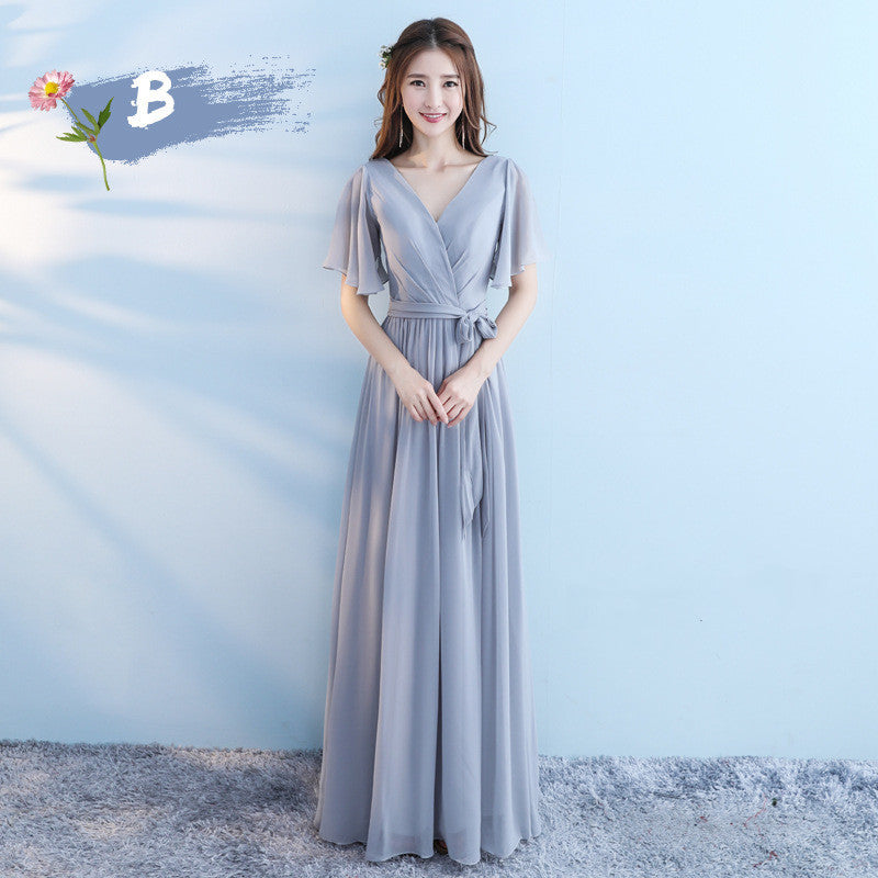 Sleeveless Deep V-Neck Bridesmaid Dresses